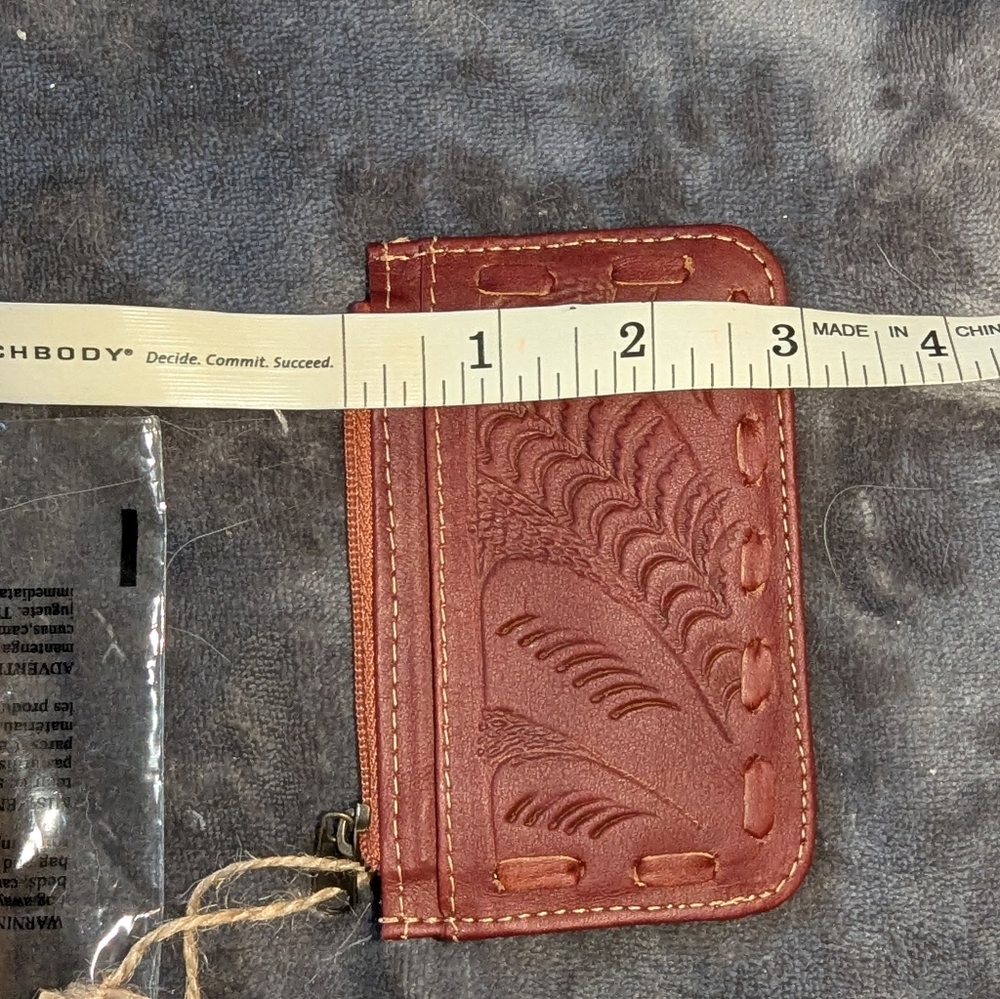Labrado Leather - Rich Brown "Tart" Hand-Tooled Small Coin Purse - NWT - Picture 6 of 6